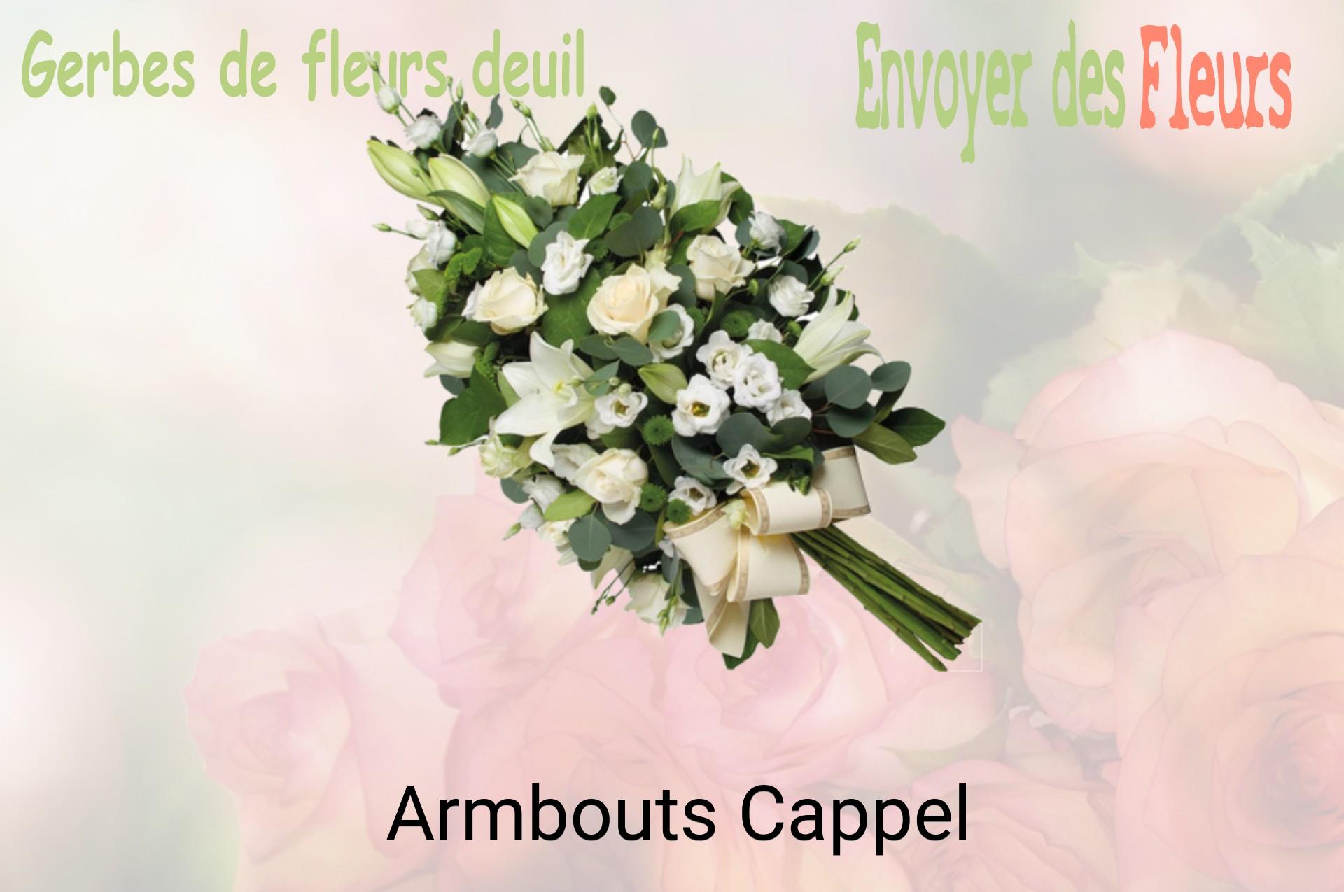 Gerbe de fleurs de deuil livrée à Armbouts-Cappel